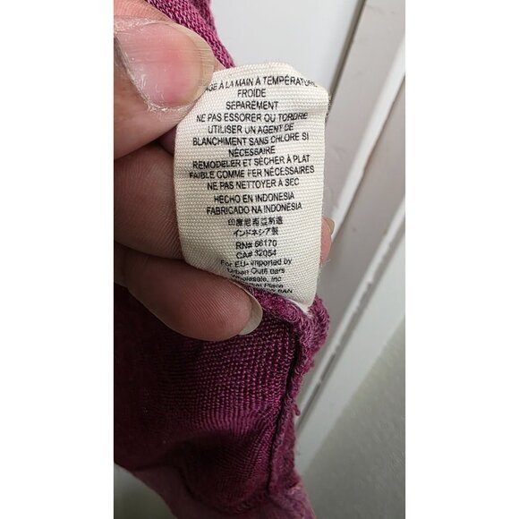 We The Free Womens XS Purple Long-Sleeve Lightweight Knit Tunic Top With Tie Nec - Picture 8 of 8